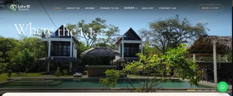 Lake 10 Resorts website screenshot
